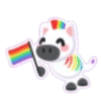Happy Pride Zebra Sticker - Rare from Pride Sticker Pack